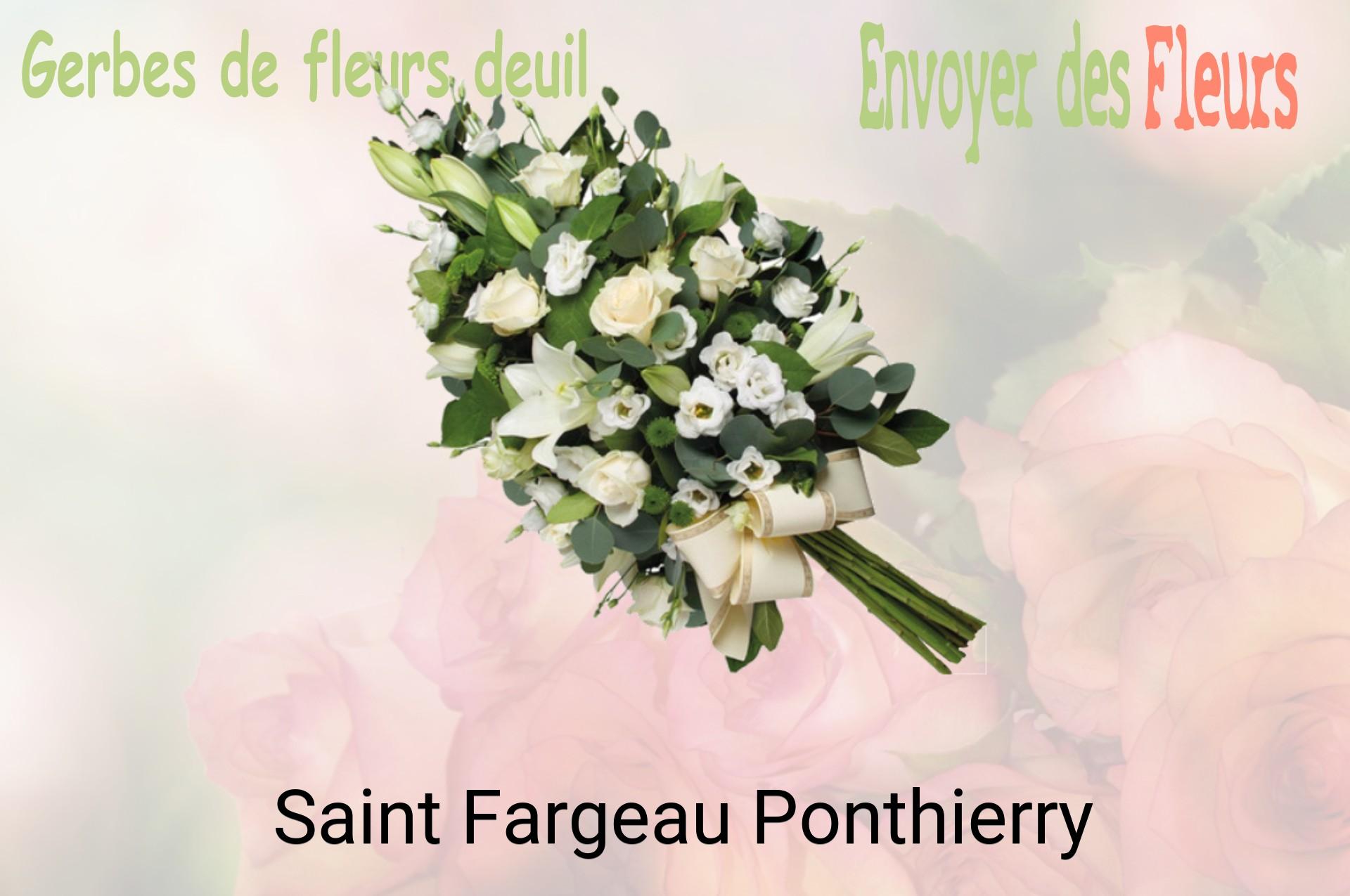 Gerbe de fleurs de deuil livrée à Saint-Fargeau-Ponthierry